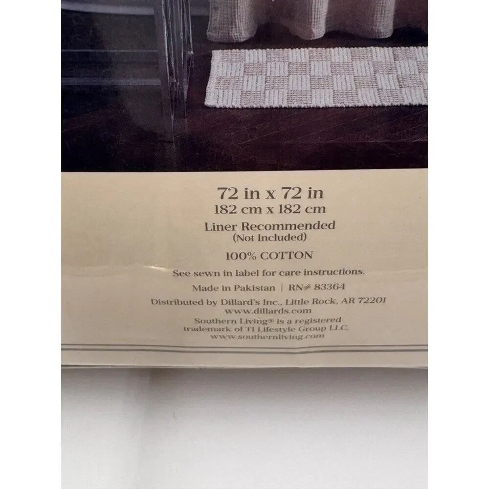 Southern Living Serenity 72x72 Cotton Shower Curtain Taupe Dillard's NIP